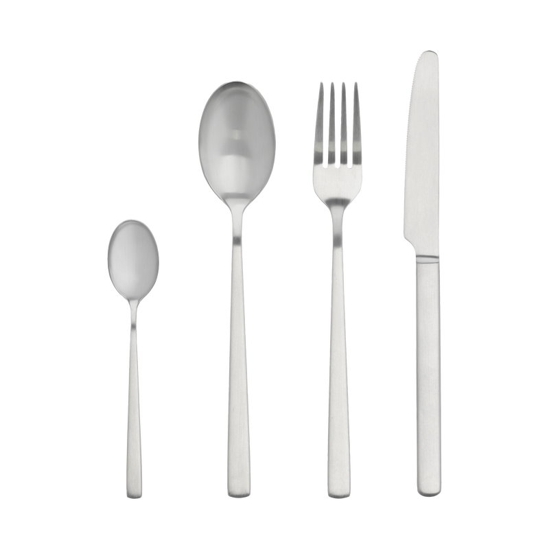 Gense Essentials Pure Bestickset 16 delar - Matt stål - 18/10 stål