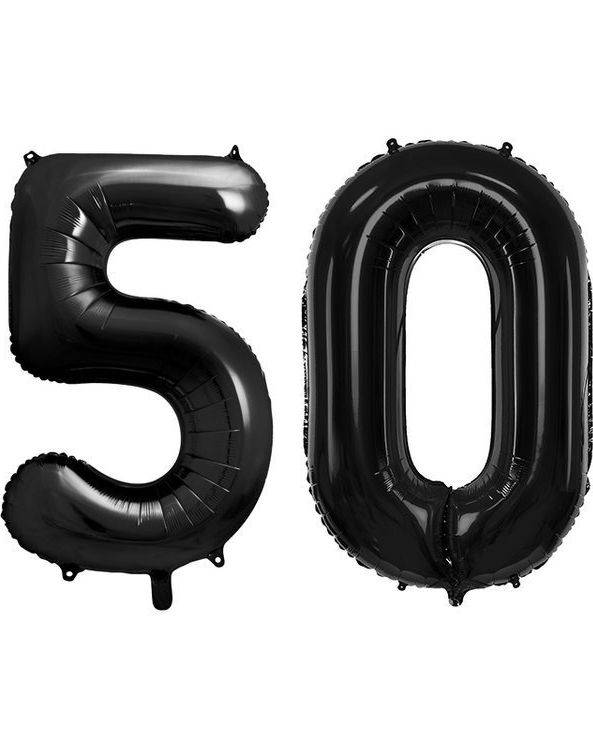 50 år balloner - 35 cm sort.