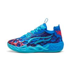 PUMA MB.04 Lo Alien Skins Basketball Shoes Youth, Ultra Blue/Luminous Pink/Green Glare, 38.5