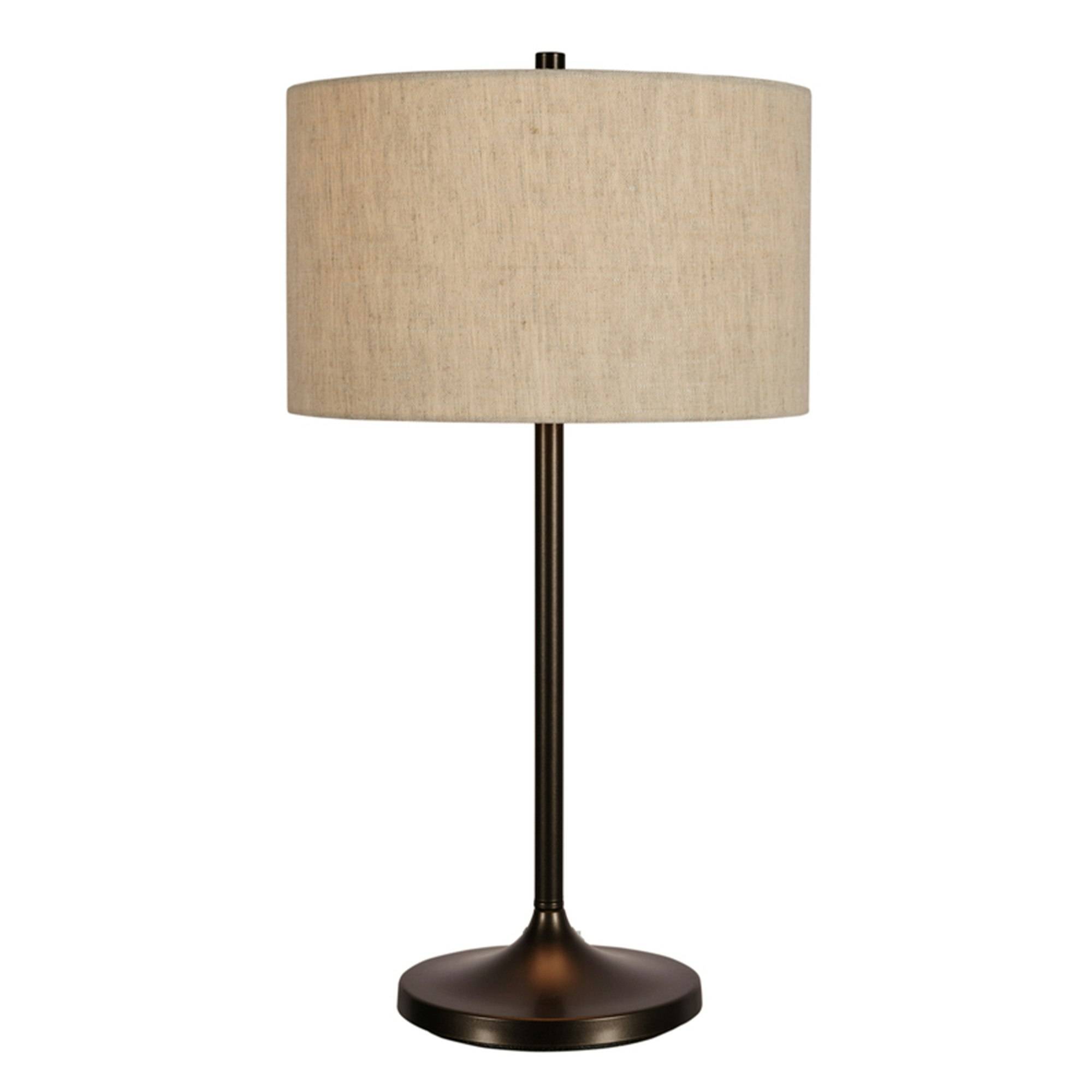 Belid - Soft Bordslampa / Linen Natural - Metallisk Brons