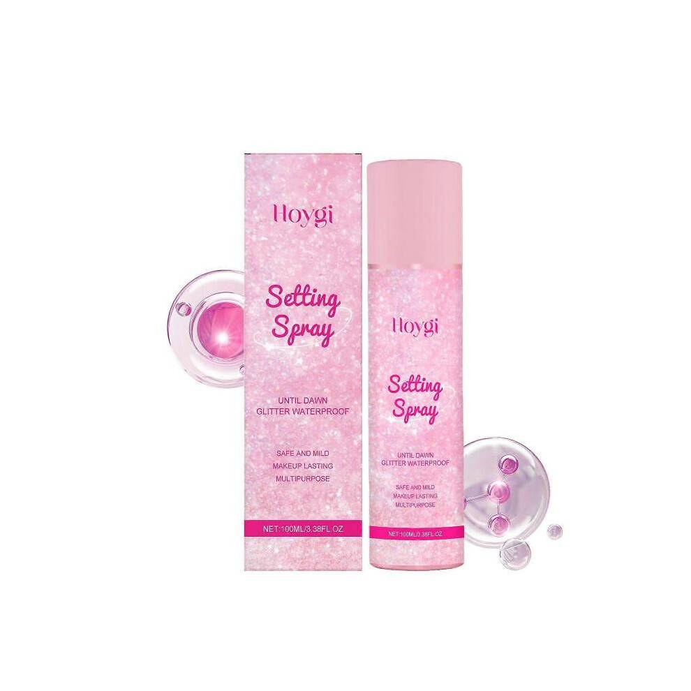 (1pcs) Glitter Waterproof Setting Spray, Makeup Setting Spray for Face and Body, Long Lasting Refreshing Moisturizing Oil-control Makeup Setting Spray