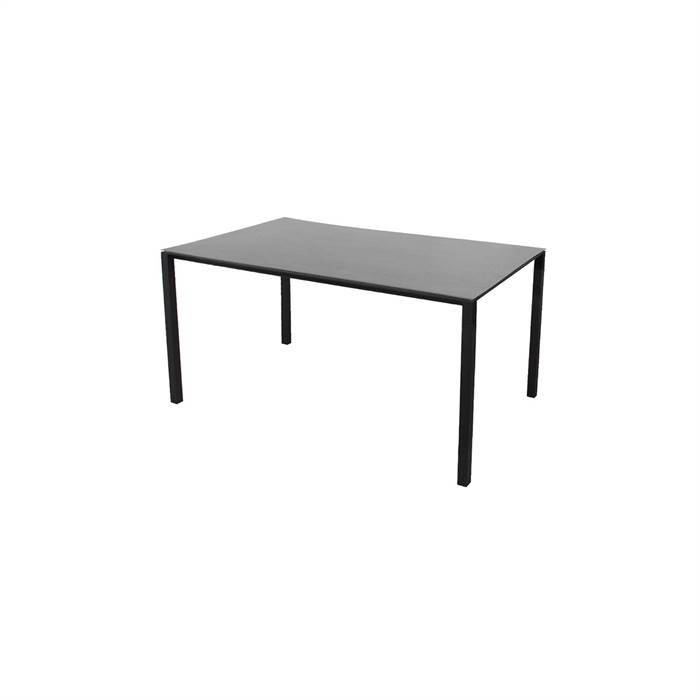 Cane-Line Pure havebord - 150 x 90 cm - Stel i lavagrå, bordplade i basalt grå