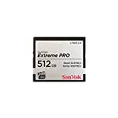 SanDisk Extreme Pro CFast 2.0 Speicherkarte 512 GB (Für Kameras und Camcorder, VPG-130 für 4K Videos, Datenübertragungs mit 525 MB/s, Schreiben mit 450 MB/s)