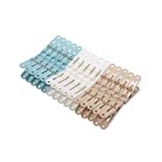 ZIYUMI Plastic Clothespins, Clothes Pegs Strong Plastic Laundry Clips for Washing line, Assorted Colour,30 PCS