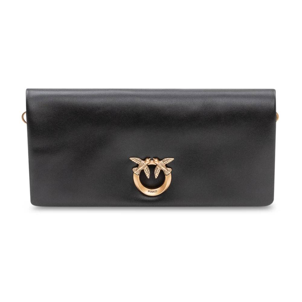 PINKO Love Bag Click Soft Horizontal - Tasker - Dame - Sort - ONE SIZE - Bomuld