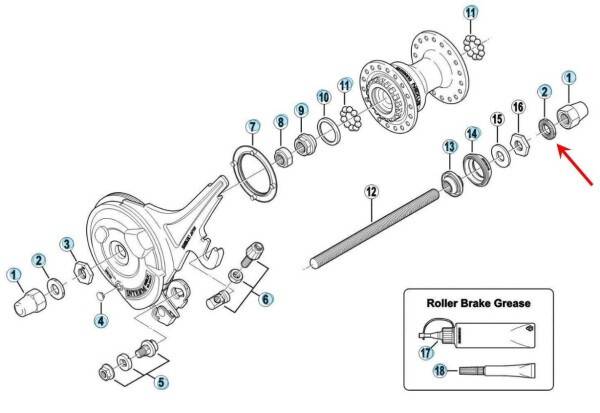 Shimano låseskive HB-IM40