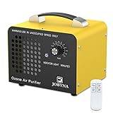 JOBYNA Ozongenerator, bil med fjärrkontroll, 10 000 mg/h, bärbar O3-ozon-luftrenare, ozonapparat med timer, luktborttagare för rum, kontor, garage, bilar, rök och husdjur