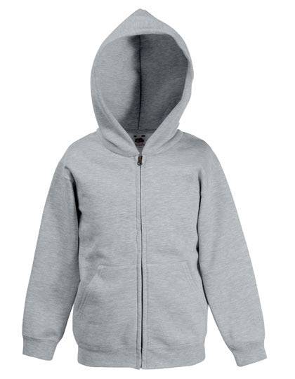 Børne hættetrøje med lynlås - Heather Grey / 140
