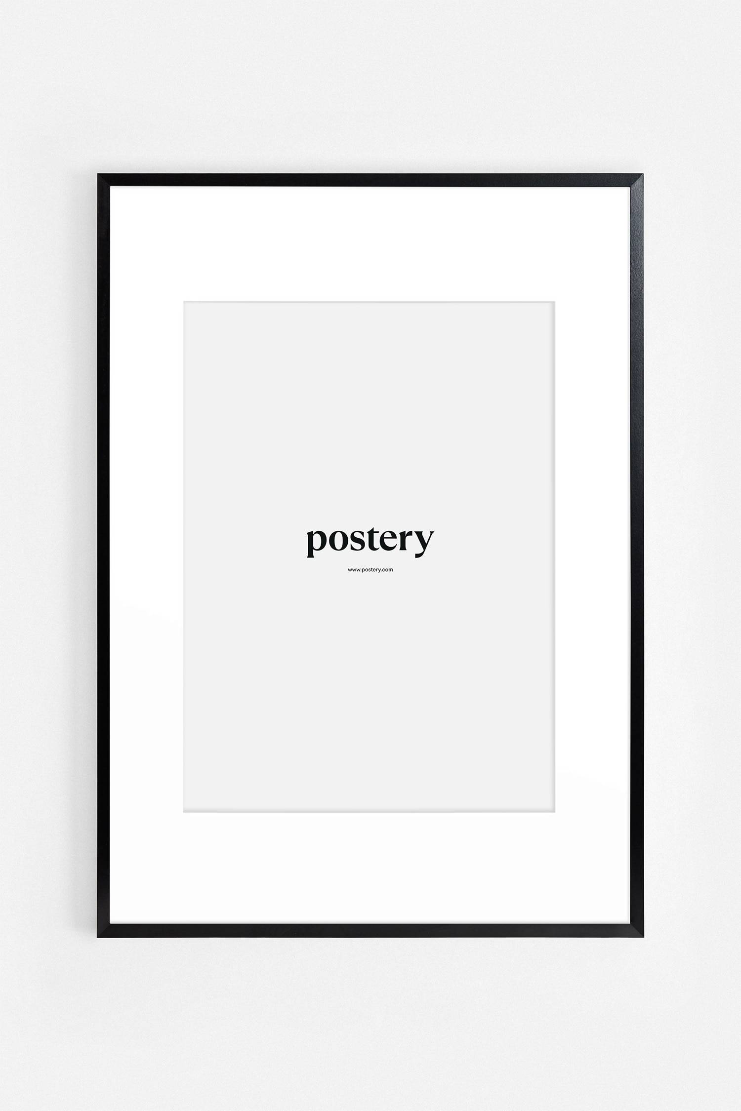 Postery - Tavelram Inkl. Passepartout - Svart - size: 70x100 (70x100)