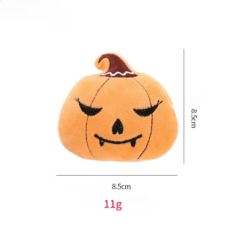 Halloween Cat Catnip Toy - Bat & Spider Shaped Interactive Teething Toy - Pumpkin