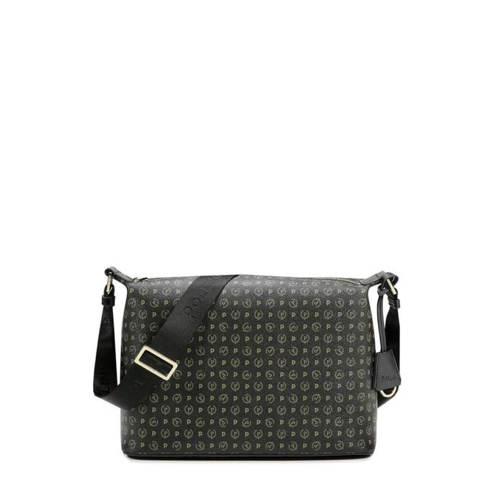 Pollini Borsa Hobo Heritage Logo Classic - Tasker - Dame - Sort - ONE SIZE - Uld