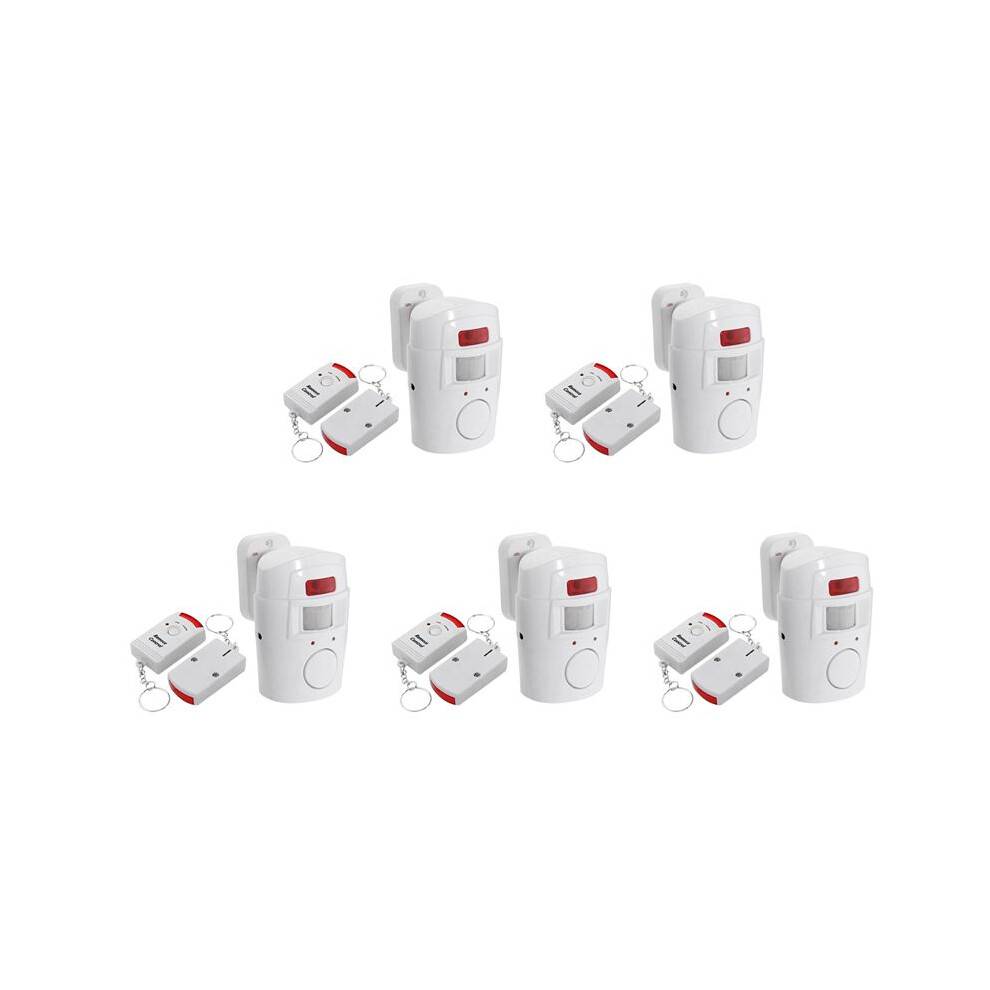 5X Infrared Motion Sensor Alarm - Burglar Alarm with 10 Remote Controls, Suitable for Home/Garages/Shops