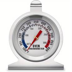 TEMU Accurate Stainless Steel Oven Thermometer For Electric/gas Oven, Instant Read Kitchen Cooking Grill Thermometer With Large 2-inch Dial (50-300°c/-600°f) - Perfectly Cooked Meals