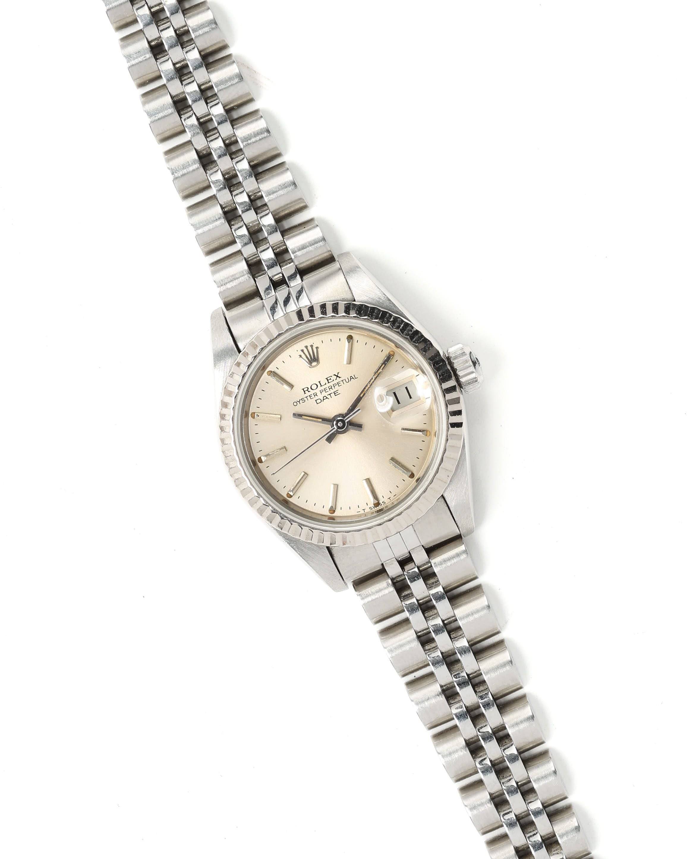 Rolex Oyster Perpetual Date 26mm 1983 Watch - Silver - One Size