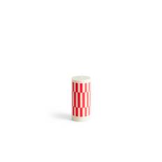 Column Blockljus Small Off White & Red