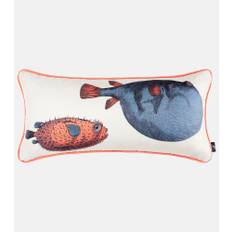 Fornasetti Pesci printed silk cushion