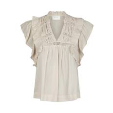 Jayla S Voile Bluse, Ivory, 42