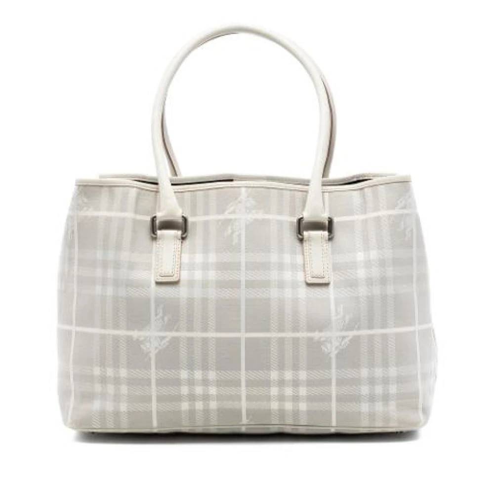 Burberry Vintage Pre-owned Tote Bag - Vintage - Dame - Grå - ONE SIZE - Læder