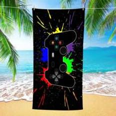 1pc Gaming Mouse Design Beach Towel, Ultra-Fine Fiber Bath Towel, Super Absorbent Beach Towel, Large Heavyweight Towel, Travel Beach Towel, Sport Swimming Pool Towel, Bathroom Camping Towel, Yoga Adult Beach Towel