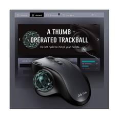Genopladelig Trackball Mus Bluetooth+2.4g Dobbelt Tilstand Trådløs Mus Til Pc Computer Bærbar Tablet
