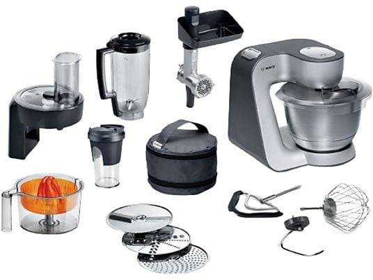 Bosch – Køkkenmaskine Serie 4 – med blender, rivejern, citruspresser og kødhakker – 1000 W – Sølv