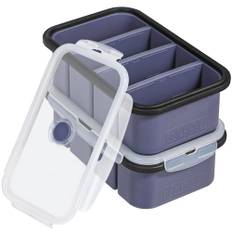 webake Silikonsoppa, frysbricka med lock, 1 kopp, 250 ml, 2-pack, soppförvaringsbehållare för frysning, extra stor jumbo-iskubsbricka för soppa, buljong, sås, smör, matförvaring