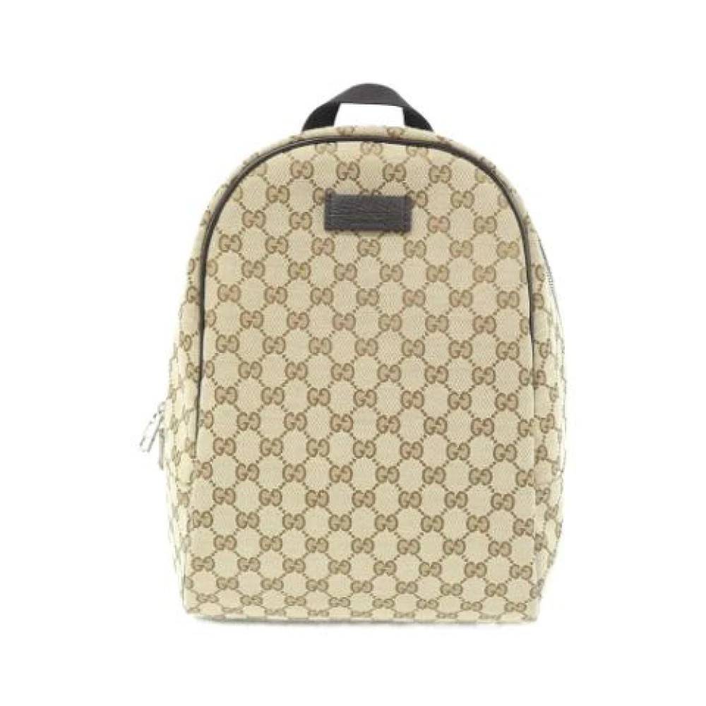 Gucci Vintage Pre-owned Vintage GG Canvas Rygsæk - Vintage - Dame - Beige - ONE SIZE - Uld