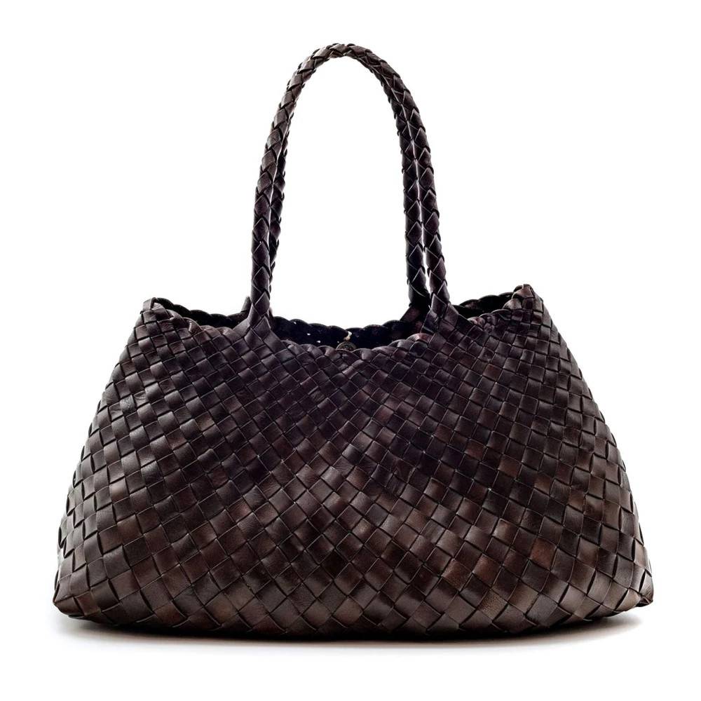 Dragon Diffusion Santa Croce Stor Vævet Tote Taske - Tasker - Dame - Brun - ONE SIZE - Læder