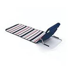 Vilstol strandstol, strandstolar för vuxna, vattenavvisande Oxford-tyg, bärkapacitet 150 kg, vikbar, nackstöd, loungestol utomhus, för strand, utomhus (färg: 4, storlek: D)