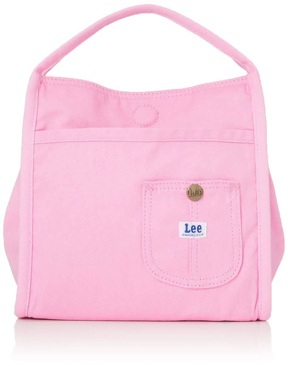 Lee Tote Bag with Overall Size Pocket, Canvas/Polyester, Reversible, Small, 41, Pink/Camel