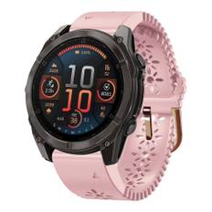 Garmin Fenix 8 AMOLED 43mm urrem i silikone - Lyserød