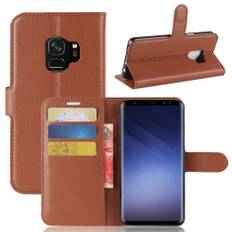 Samsung Galaxy S9 - Læder cover / pung - Brun