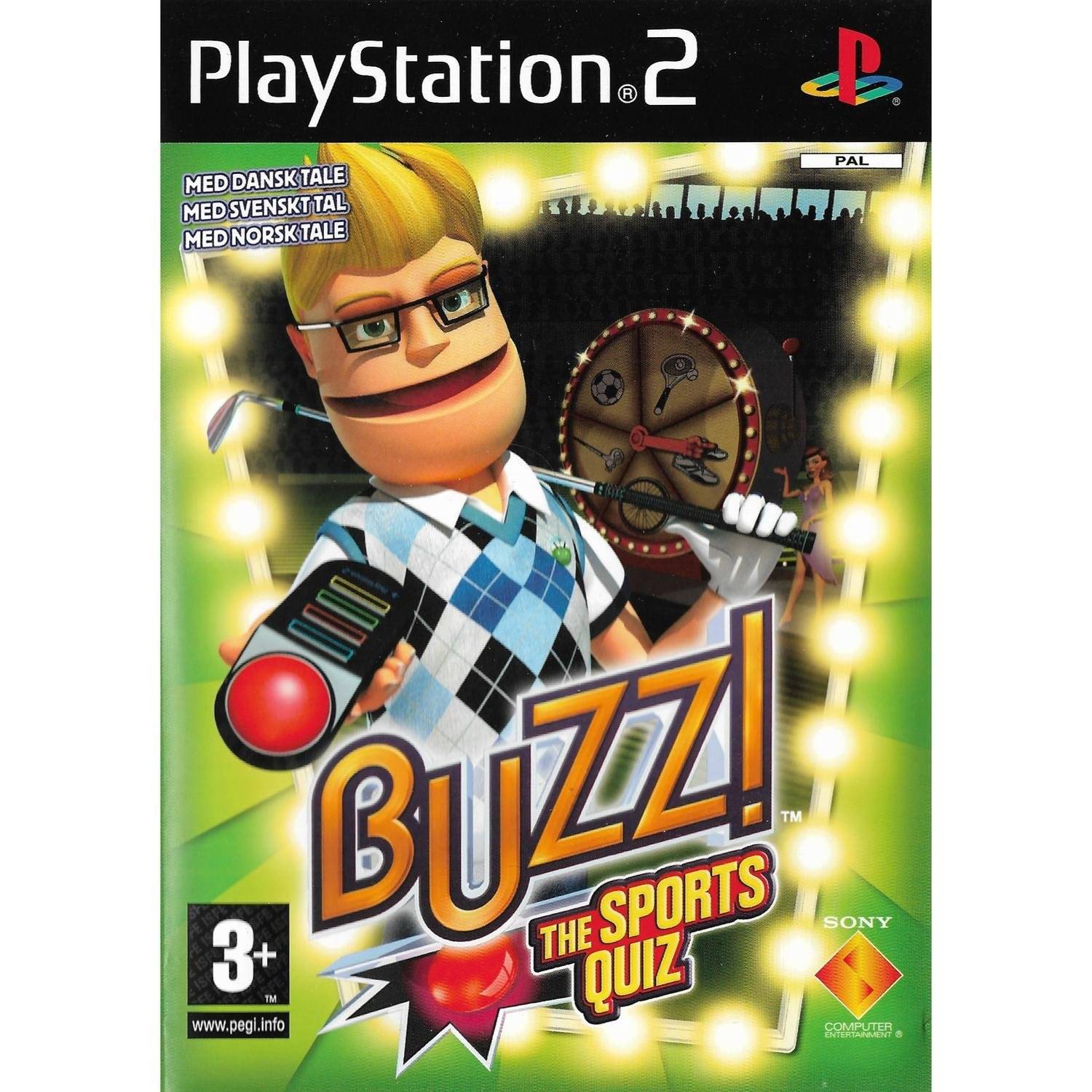 Buzz The Sports Quiz Playstation 2 PS2 Nordic Bundle Copy (Begagnad)