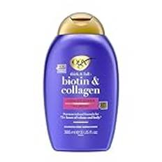 OGX Biotin & Collagen Balsam, näringsrik volymbalsam med biotin, kollagen och veteproteiner, hårvård, sulfatfri, 385 ml (1-pack)