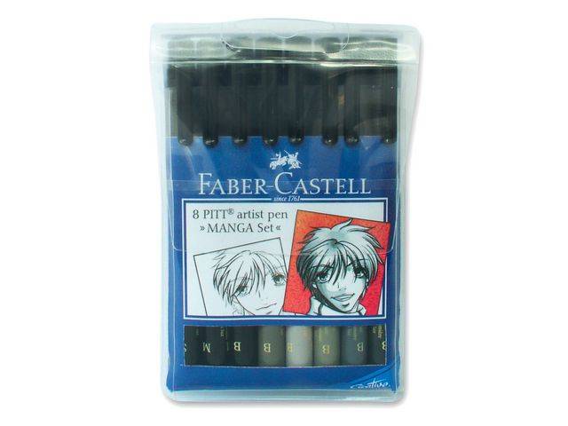 Fiberpenna Faber Castell Pitt Artist Manga 8st