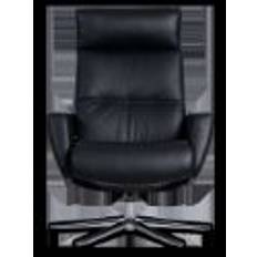 IMG Comfort Space 3400 Lænestol og skammel - Cashmere stof / sort understel.