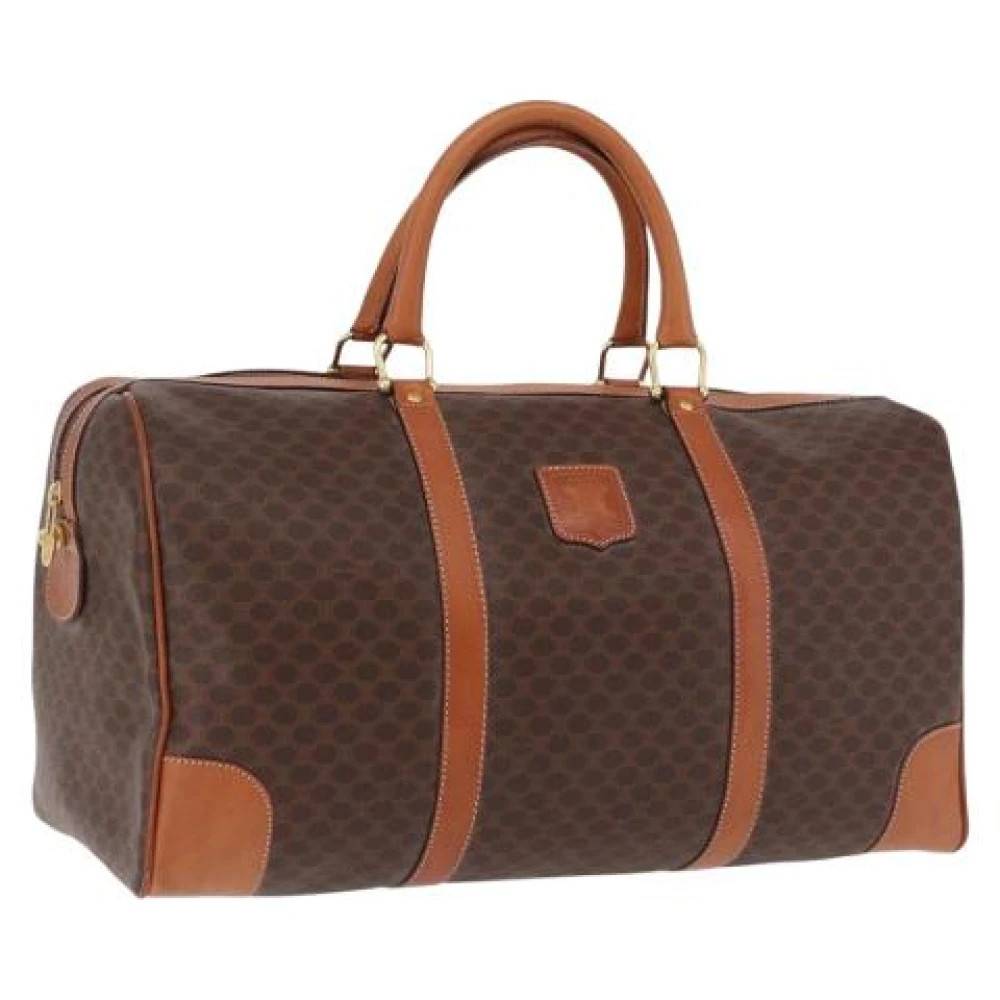 Celine Vintage Pre-owned Macadam Canvas Boston Bag - Vintage - Dame - Brun - ONE SIZE - Uld