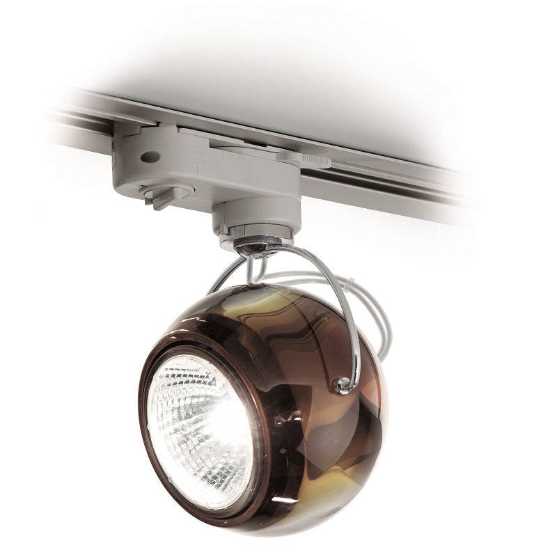Beluga skinnespot 230V 3F Fabbian - Brun