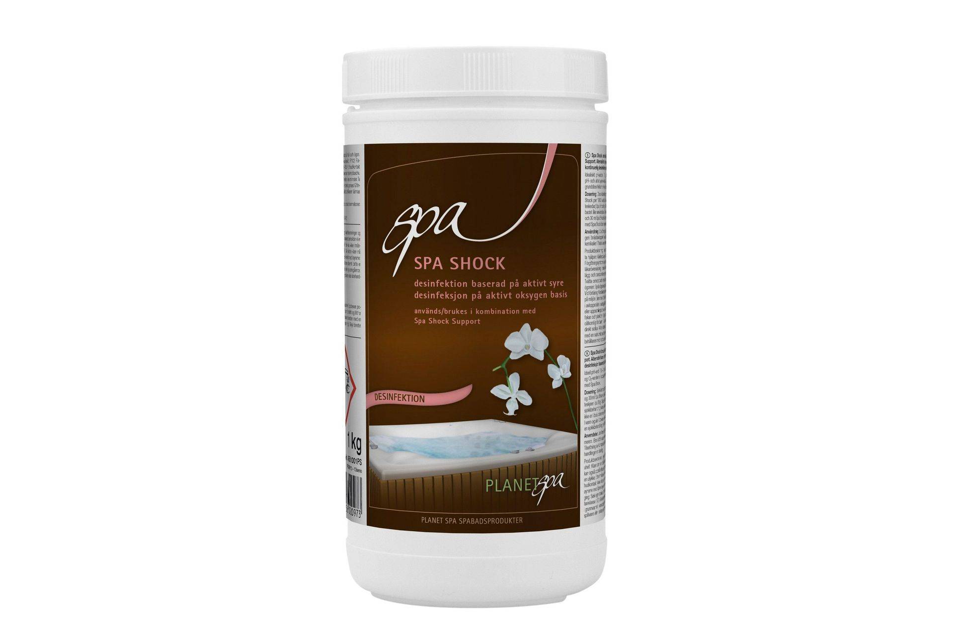 Planet Spa Shock Aktivt syre Granulat - Desinfektion Spabadskemi & klortabletter Vit
