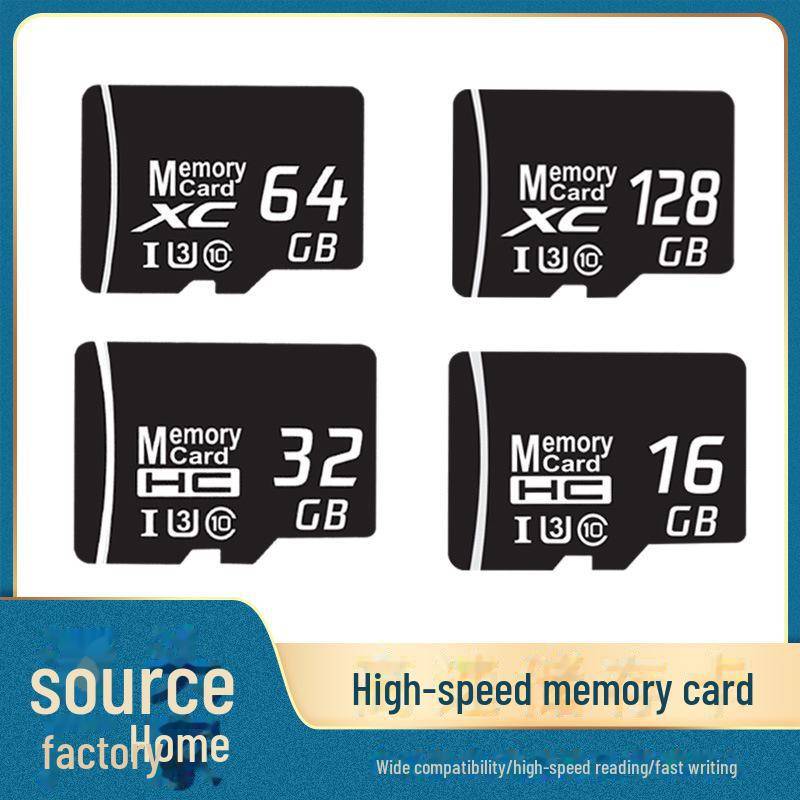 Minneskort med flera kapaciteter: 8GB TF, 16GB, 32GB, 64GB, 128GB - Lämpligt för telefoner och bilkameror