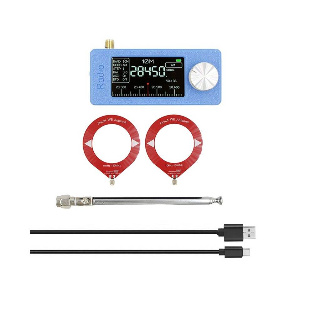 SI4732  Radio Receiver 10Khz-180Mhz Portable Radio+2 Type Antenn Kit AM FM Radio  SW MW VHF  SI4732 Radio