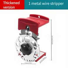 TEMU 1pc Stainless Steel Stripper - Portable Cable & Tool, Coaxial Stripping For Use, /red