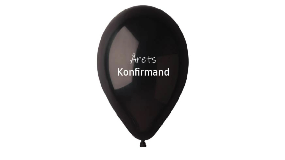 Balloner - 29 cm - Årets Konfirmand - Sort - 10 stk..