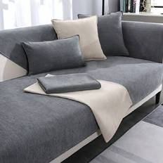 HeikoecoÂ® Sofa Cover, Soft L-Shaped Slipcover, Non-Slip & Scratch-Resistant Couch Cover, Modern Sofa Blanket, Stretch Sofa Protector, Sofa Cover For - Grey - 90cm*120cm