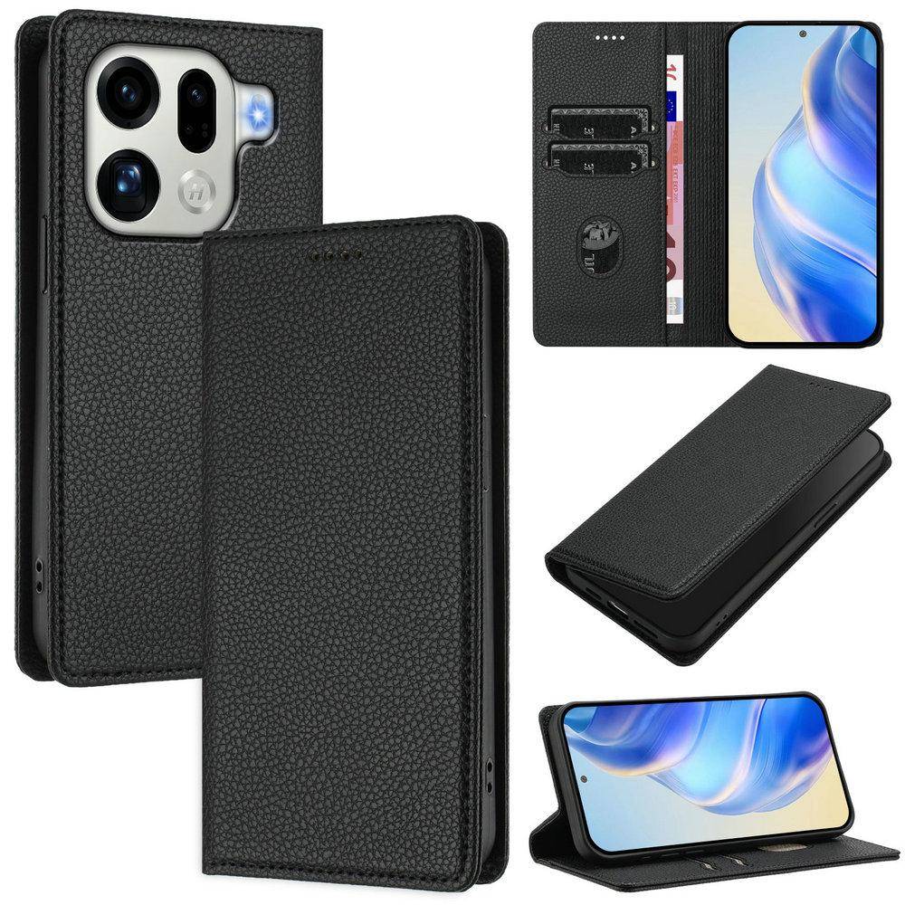 Flipfodral För OPPO FIND X9 Pro 5G 2025 Magnetiskt Läder Bok Etui För OPPO Find X9 Plånbok Funda Find X8 Ultra X8s Plus Skal orange
