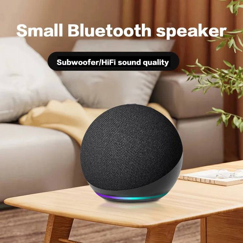 Alaxe Small Bluetooth Speaker Echo Dot 5Th Outdoor Wireless Bluetooth Generation Mini Rgb Speaker Home Subwoofer Spherical - A