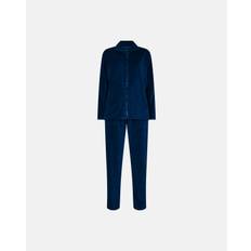 Pyjamas sæt i velour | Bomuld | Navy