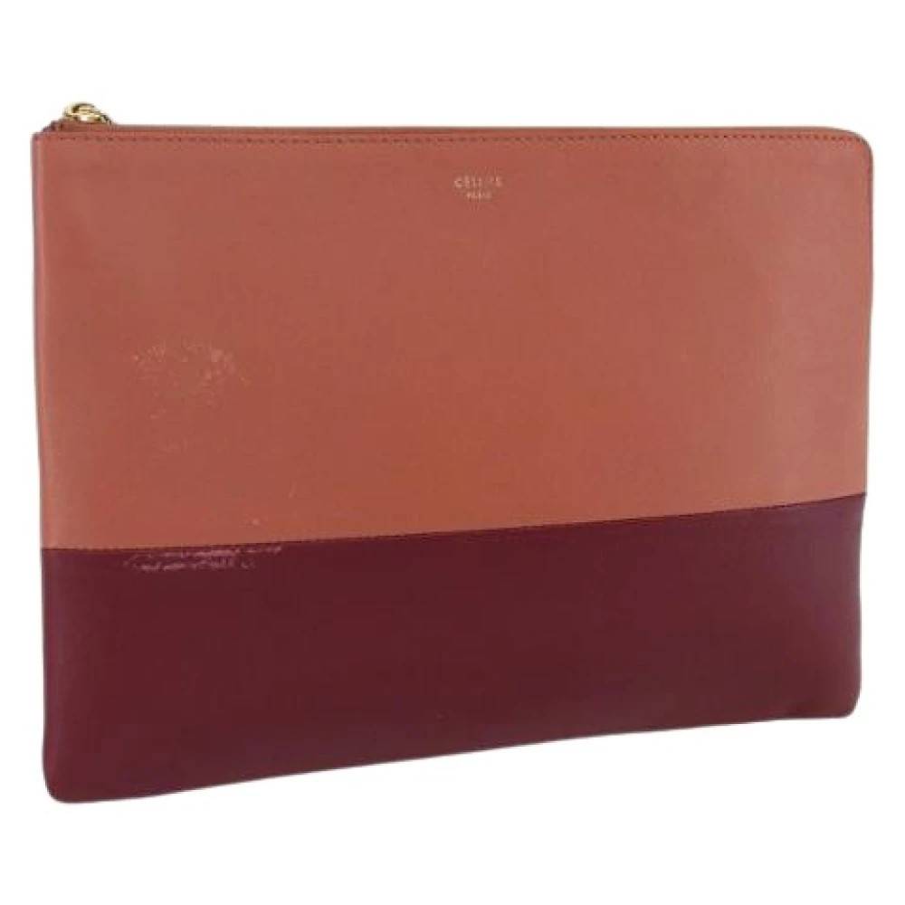 Celine Vintage Pre-owned Vintage Clutch - Vintage - Dame - Rød - ONE SIZE - Læder