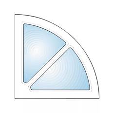 Drömfönstret Kvartsrunt dekorfönster med spröjs (Bredd / Höjd: 4-4)