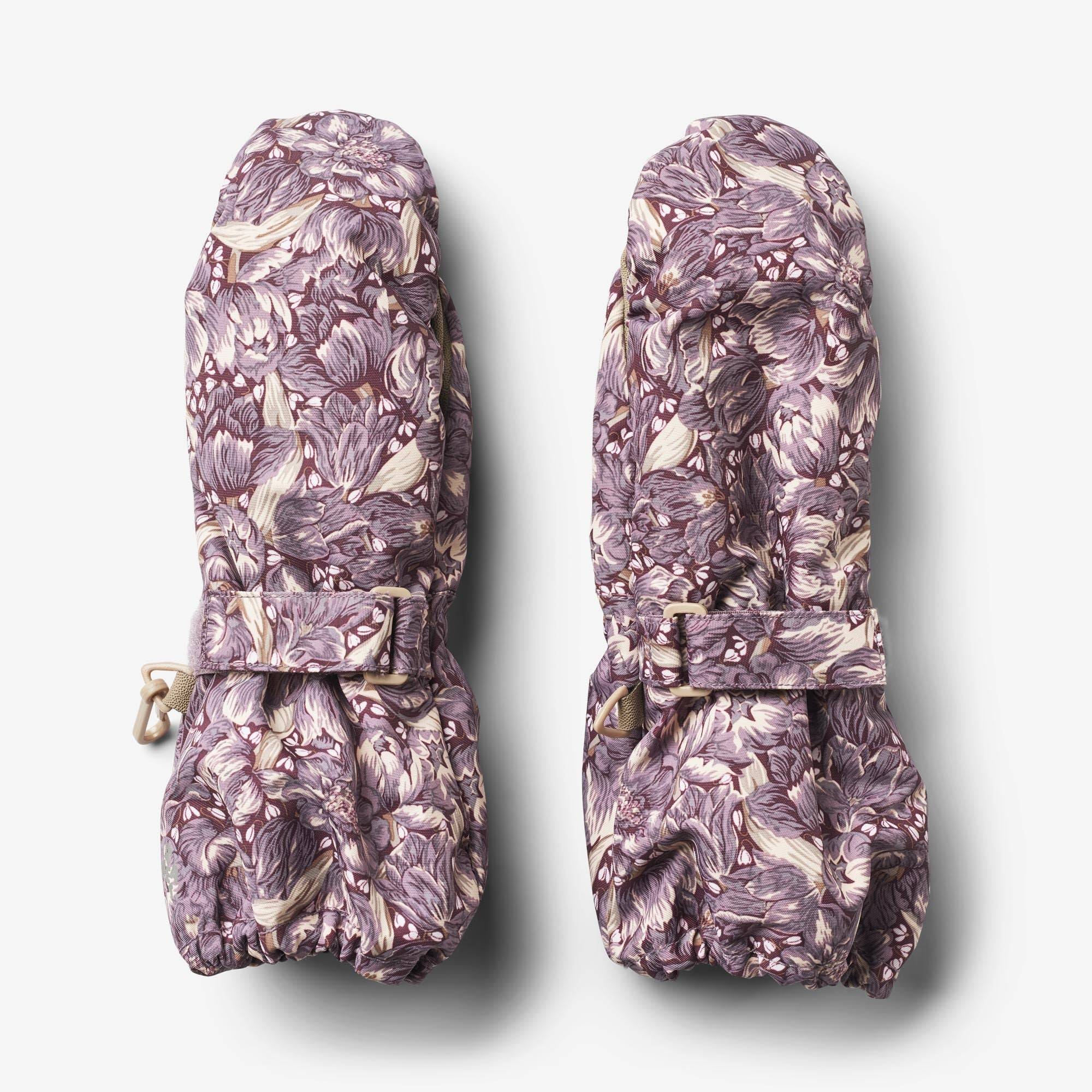 WHEAT® - Tekniske Luffer - purple tulips - Str 6-8Y.